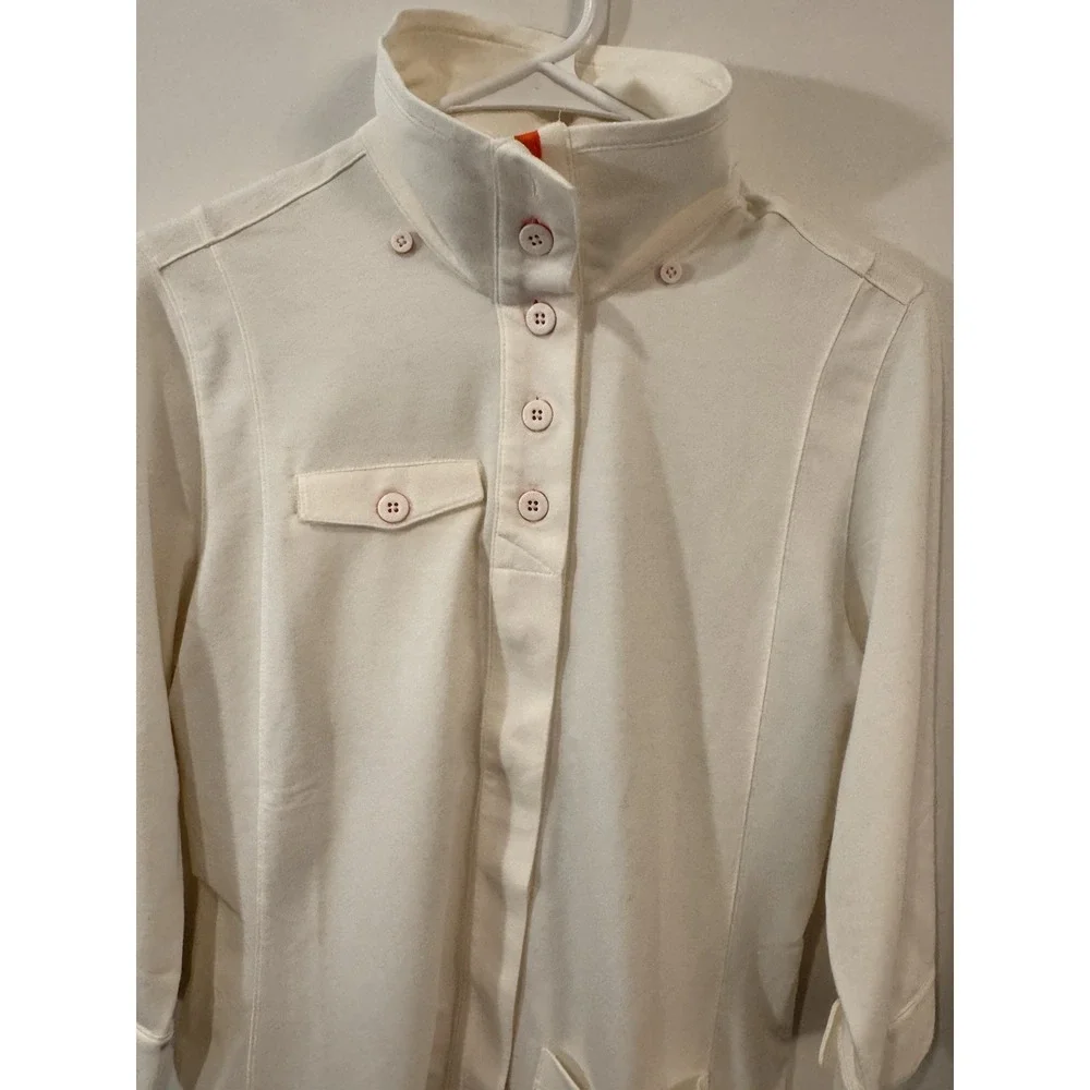 Nike Golf Women's 3/4 Sleeve Tunic Shirt Size‎ Medium White Button Up Athletic